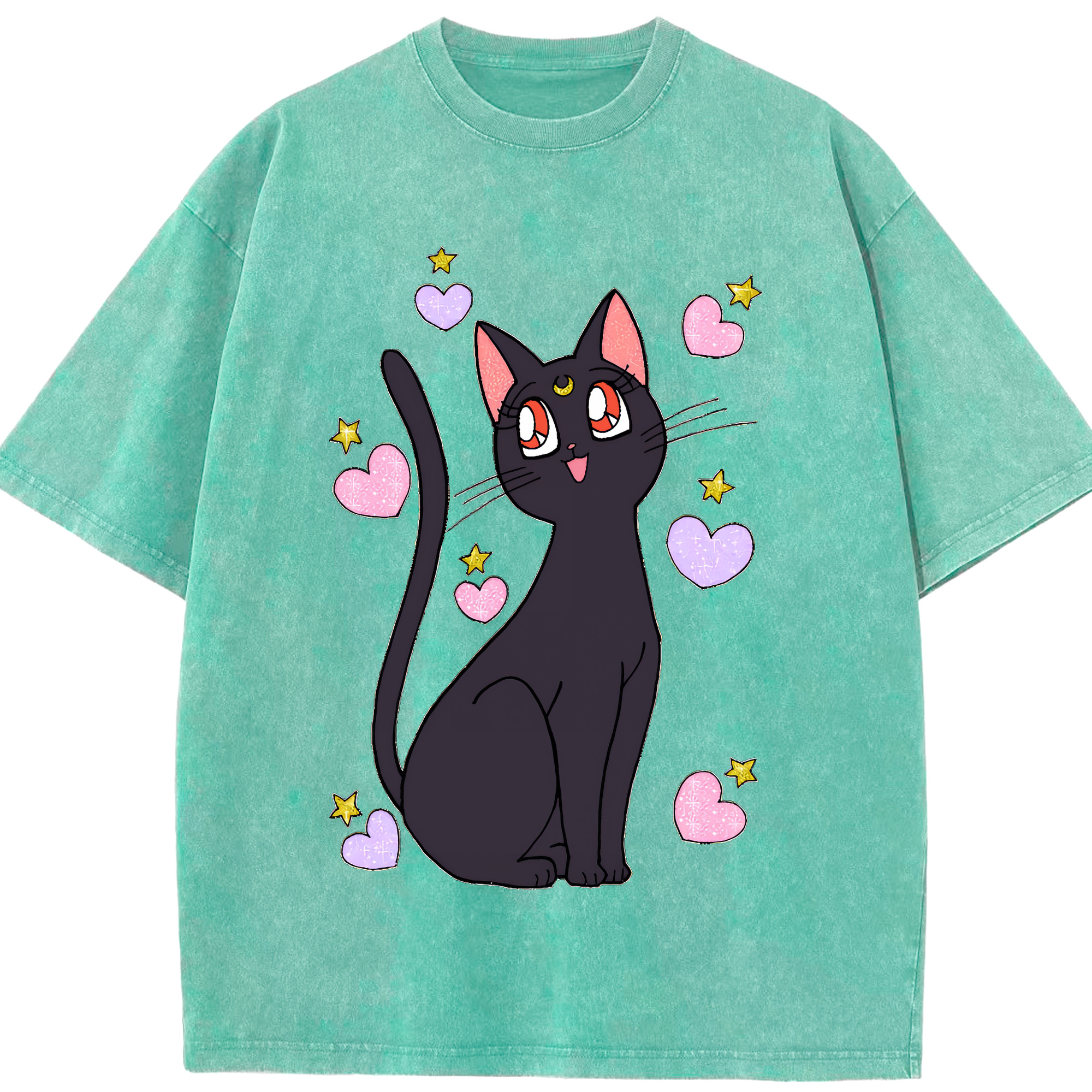 （画像用） 美少女戦士セーラームーン Sailor Moon 綿100% ヴィンテージ風 半袖Tシャツ（フロントプリント）